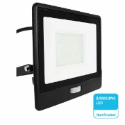 Imagine Proiector LED V-TAC cu senzor, 50W, cip Samsung SMD, Slim, lumină rece, 5 ani garanție