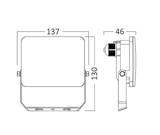 Imagine Proiector LED Slim Braytron 20W 3IN1 IP65 Alb BR-BT60-52080