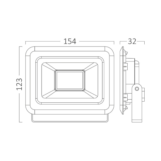 Imagine Proiector LED SF Braytron 30W SMD RGB cu telecomandă IP65 negru