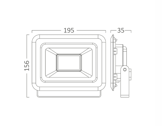Imagine Proiector LED SF 50W SMD 4200LM 6500K IP65 Negru BR-BT60-35031