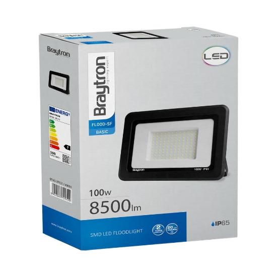 Imagine Proiector LED SF 100W SMD 8500LM 6500K IP65 Negru