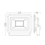 Imagine Proiector LED SF 100W SMD 8500LM 6500K IP65 Negru