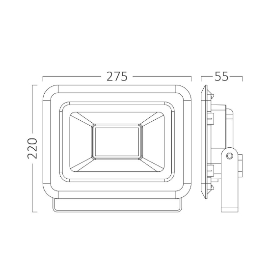 Imagine Proiector LED SF 100W SMD 8500LM 6500K IP65 Negru