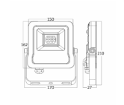 Imagine Proiector cu LED 30W SMD 90LM/W 6400K IP65 Gri br-bt61-03032