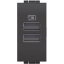 Imagine PRIZA USB A+A 1M ANTRACIT LIVING LIGHT LGBTL4191AA-LL