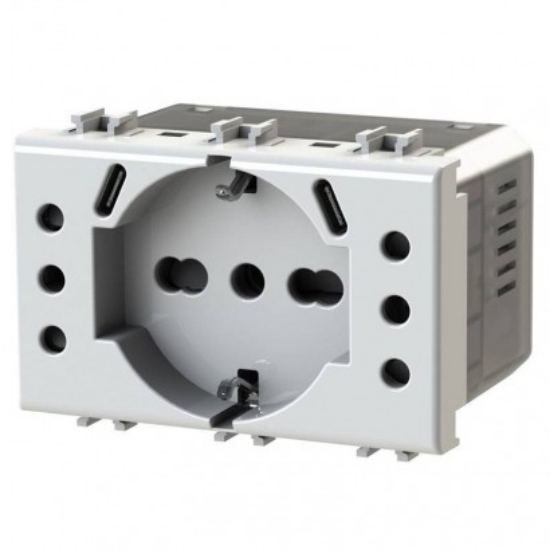 Imagine Priză USB gama P503 compatibilă cu Bticino Matix Alb 4BSBP503.AM