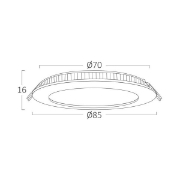 Imagine Spot LED rotund 3W 150LM 3000K BRAYTRON BR-BP01-30300