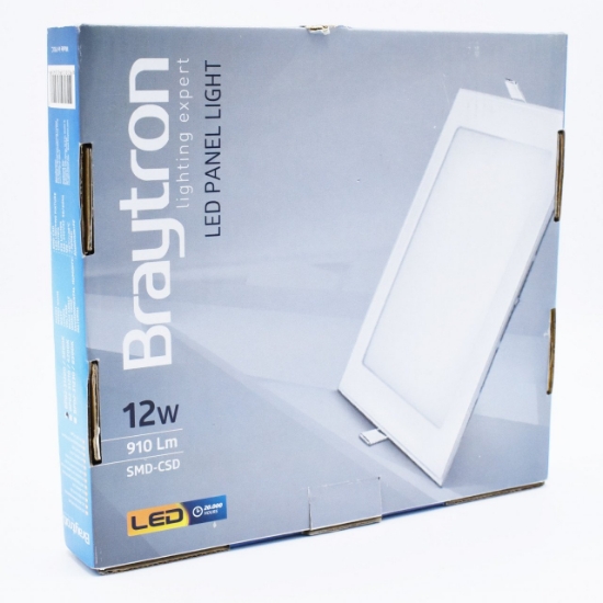 Imagine Spot LED pătrat încastrat 12W 910lm 3000K 170x170mm Braytron