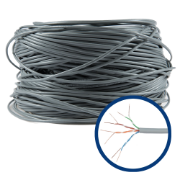 Imagine Cablu Categorie 5e U/UTP 4 Perechi PVC Euroclass Eca 305 Metri Gri