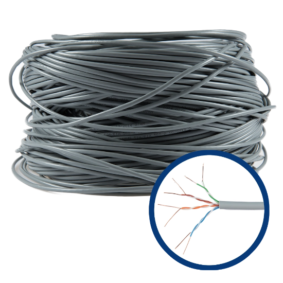 Imagine Cablu Categorie 5e U/UTP 4 Perechi PVC Euroclass Eca 305 Metri Gri