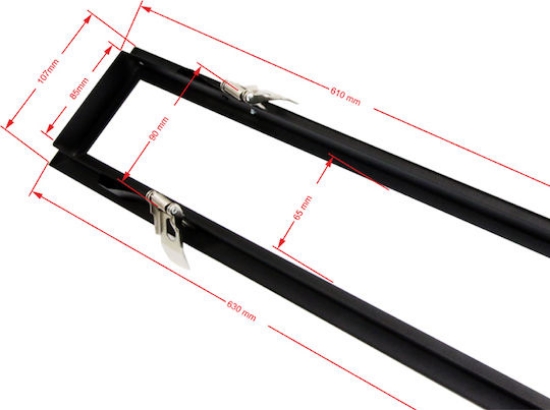 Imagine RAMA RIGIPS 600X105MM PT CORP LED LINIAR 18W NEGRU 21-601