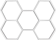 Imagine Tavan LED Honeycomb Set 5 Hexagoane 2347x1641 mm 200W (I639)