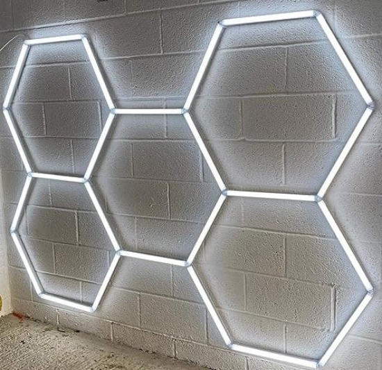 Imagine Tavan LED Honeycomb Set 5 Hexagoane 2347x1641 mm 200W (I639)