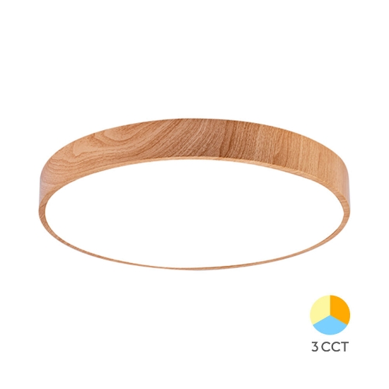 Imagine Plafonieră LED 36W 3000/4000/6500K Lemn Blade RND BR-BH16-04187