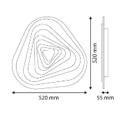 Imagine Plafonieră LED 90W cu telecomandă RF Design Yvette