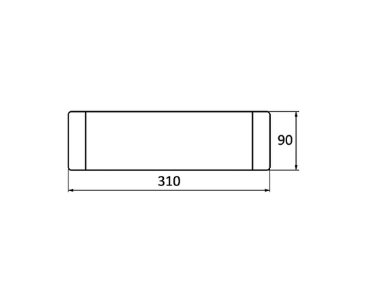 Imagine CORP LED PENTRU PERETE-DREPTUNGHIULAR 12W 3000K NEGRU BR-BH07-03301
