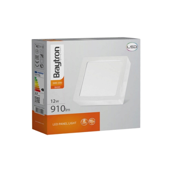 Imagine Spot cu LED pătrat aplicabil 12W 4200K Braytron BR-BP04-31230