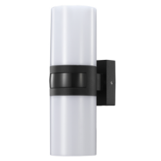 Imagine Aplica LED neagră 20W cu senzor IR 180° EV102 250x122x80 IP65