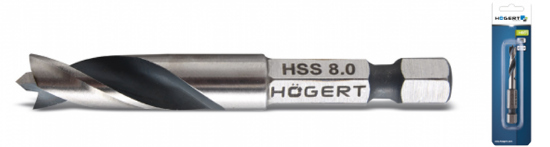 Imagine Burghiu lemn 8,0 mm x 60mm coadă hexagonală