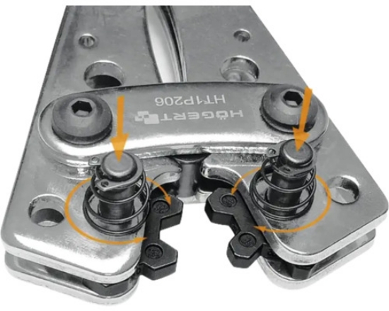 Imagine Presa mecanică sertizare papuci Cu-Al 6mm²-50mm² L: 390mm