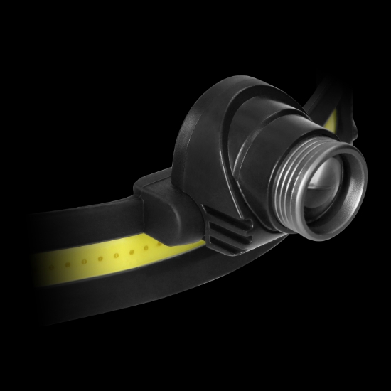 Imagine Lanternă frontală 10W COB + 3W XPE 500LM + 200LM 1200 mAh USB