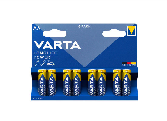 Imagine Baterii alcaline VARTA Longlife Power AA, 8 bucăți