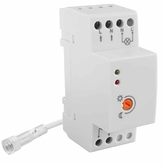 Imagine Senzor crepuscular CZ-1 cu fixare pe șină, max 4800W, IP20, alb