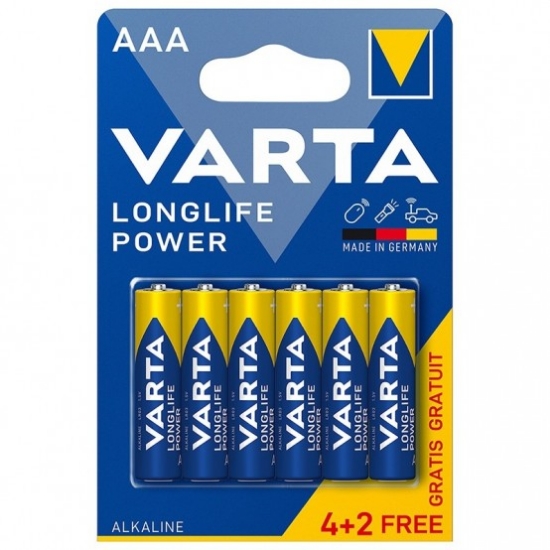 Imagine Baterie alcalină VARTA LR03 Blister 4+2 buc