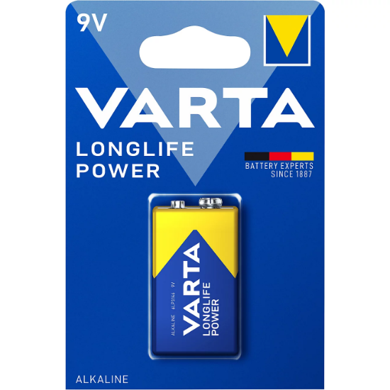 Imagine Baterie alcalină Varta Longlife Power 9V blister 1 bucată