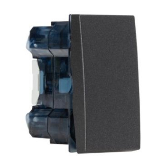 Imagine Intrerupator simplu, modular, 1M, ELBI, antracit, Moda Voice