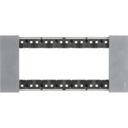 Imagine Rama ornament 6 module Bticino Living Now, finisaj MOON KA4806NW