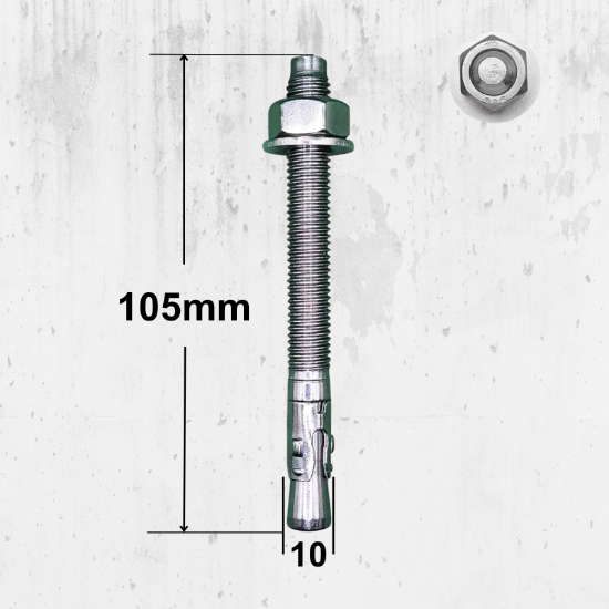 Imagine Ancora mecanică cu cep M10x105 mm, oțel zincat
