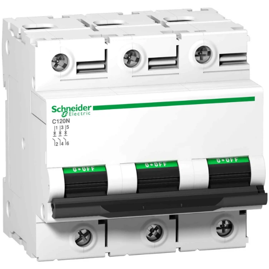 Imagine Siguranță automată modulară Schneider Electric C120N A9N18365, 3P, 80A, curba C