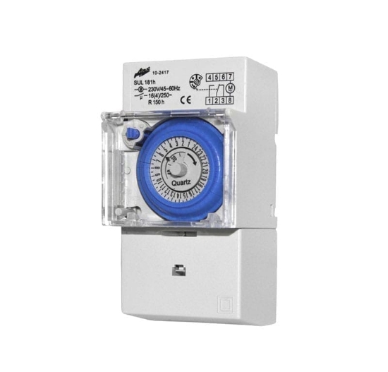 Imagine Ceas programator analogic pe șină, 24H, 16A, 150h, 3 module