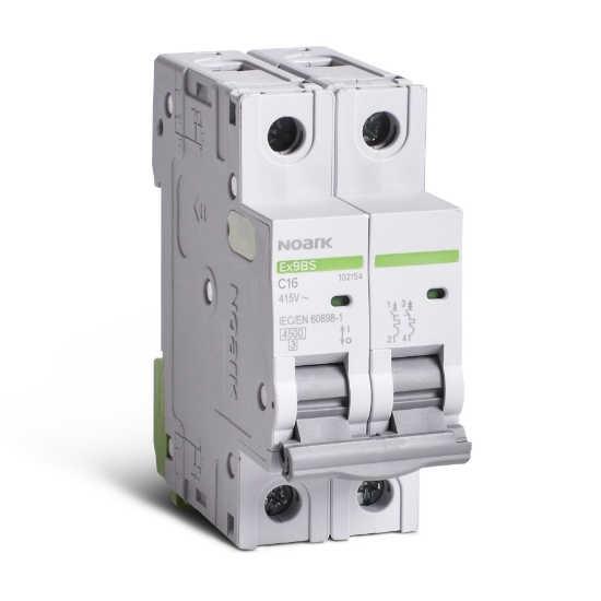 Imagine Siguranță automată 2P 16A 4,5kA curba C Noark Ex9BS