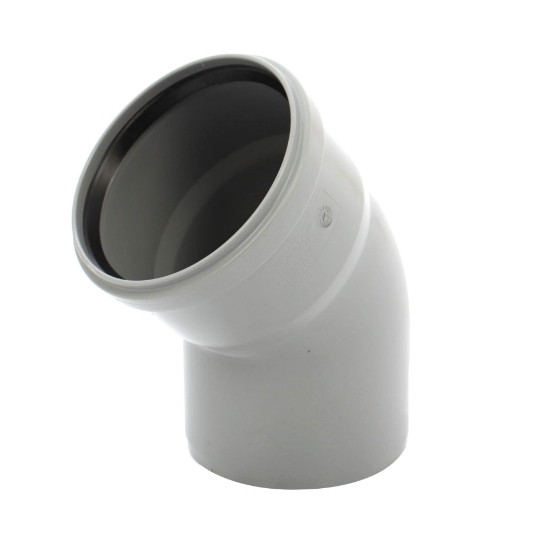 Imagine Cot PVC cu inel D 110 mm 45 grade 