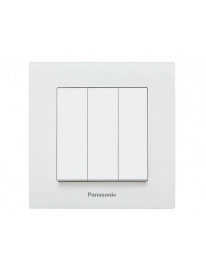 Imagine Întrerupător triplu Arkedia Panasonic, ST, alb