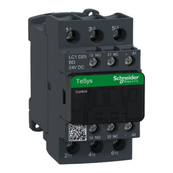 Imagine Contactor Schneider TeSys D LC1D25BD 25A 3P 24VDC 