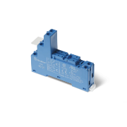 Imagine FINDER - Soclu, borne cu şurub, pentru relee 40.51/40.52/40.61/44.52/44.62, preia module 99.02/86.10/86.20; echipat cu clemă de reţinere metalică