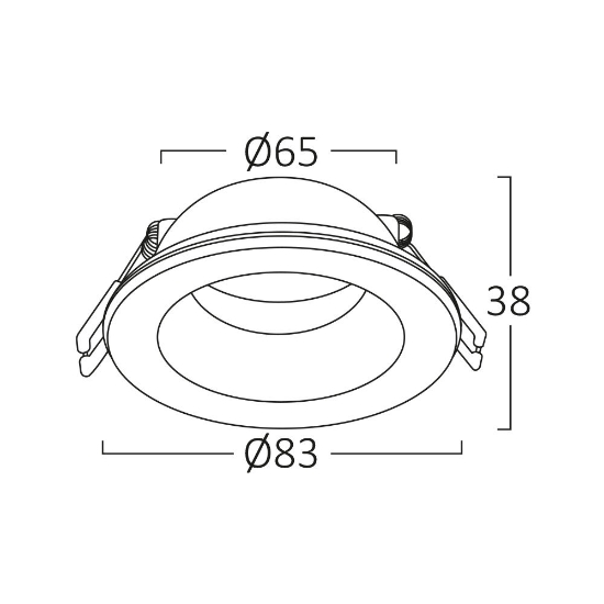 Imagine Spot incastrat rotund alb PT GU3.5/GU10 TETRA-IP54 BR-BH03-02100