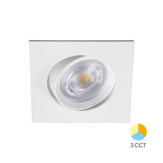 Imagine Spot LED patrat 7W 3IN1 230 IP20 Alb rotabil BR-BD02-10780
