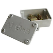 Imagine Cutie cu piese separatie intre conductor rotund 8-10MM si platbanda 30-40MM 6062 PR1080 ECLISA ALB