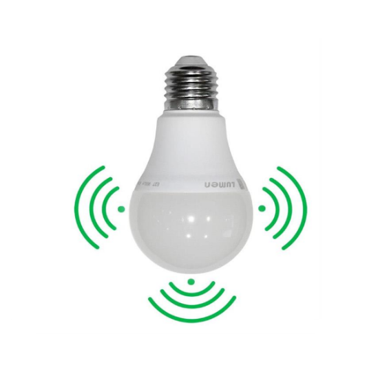 Imagine Bec led para e27 12w l.alb 230+senzor de miscare 4-33121