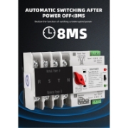 Imagine Comutator de transfer PV 4P 125A cu sina SINOTIMER ATS125-4P