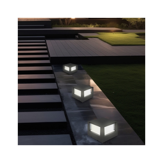 Imagine Corp de iluminat LED exterior, patrat, 15W 1450lm, 3in1 IP65 WALLS-G2 BR-BG38-01581