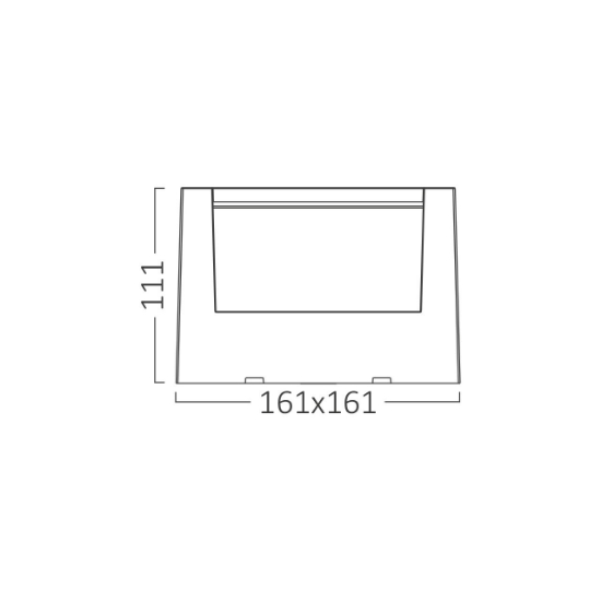 Imagine Corp de iluminat LED exterior, patrat, 15W 1450lm, 3in1 IP65 WALLS-G2 BR-BG38-01581