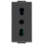 Imagine Priză NAVE  ITALIA 2P+T 16A carbon mat 09203.CM