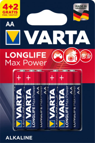 Imagine BATERIE ALCALINA LR06 MAX POWER VARTA BL 6BUC VAR-4706-6