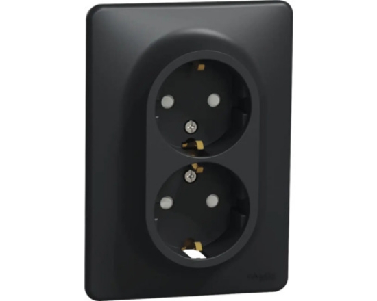 Imagine PRIZA DUBLA SEDNA 2P+E OBT ANTRACIT SESDD314221