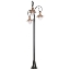 Imagine Stalp negru 300CM cu felinar 3XE27 BRONZ